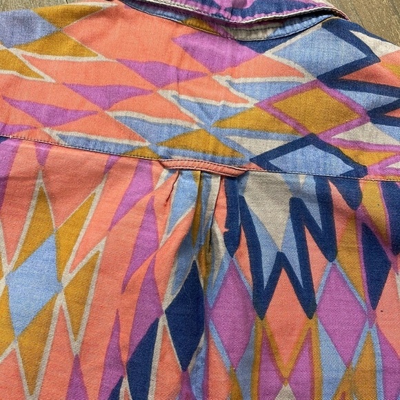 Vintage 90’s Button Down Shirt Aztec Print - Picture 12 of 13